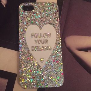 Glitter “follow your dreams “ iPhone 5 cases